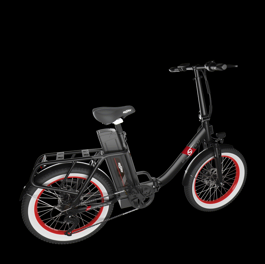 Onesport OT16-2 Black-red e-bike with removable battery