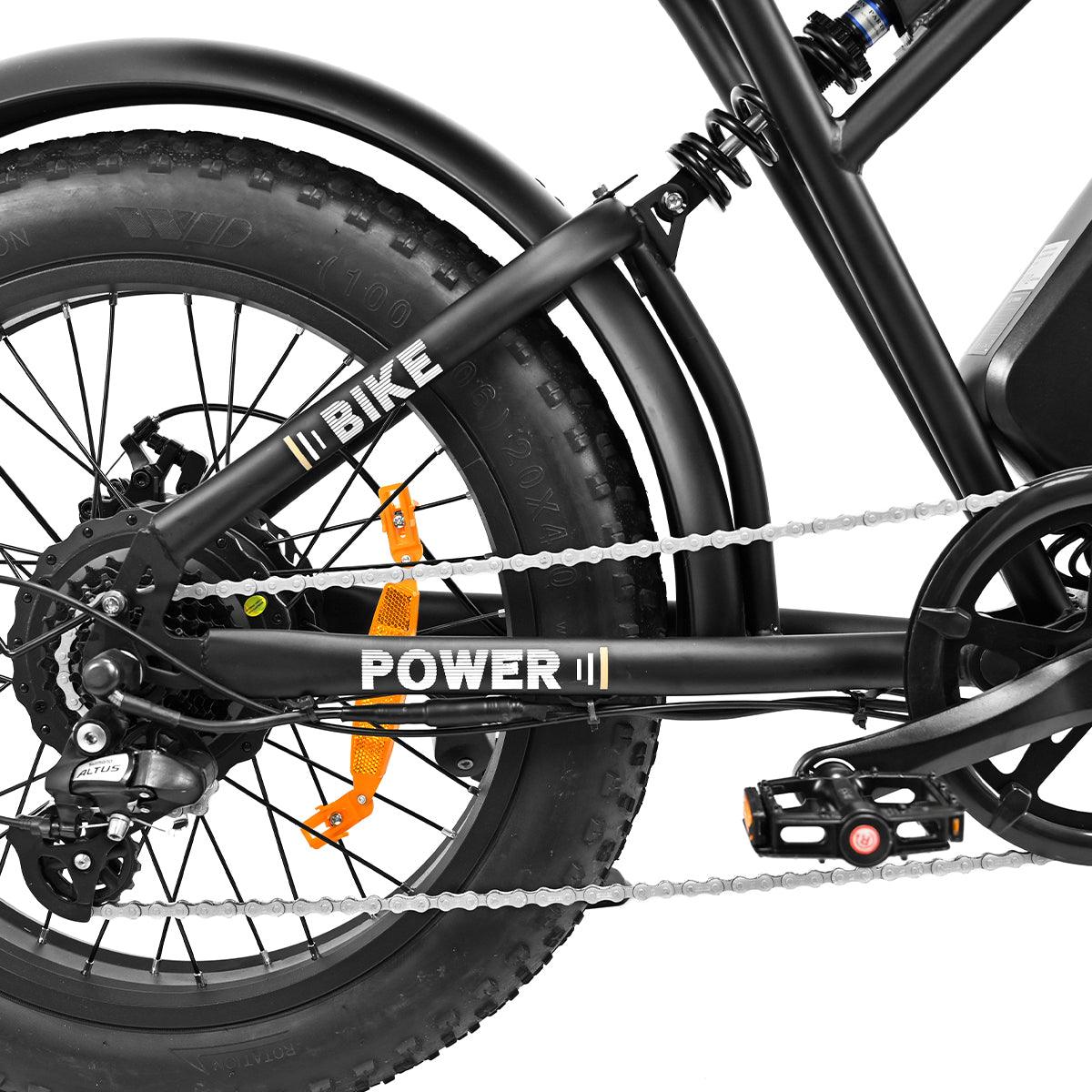 Seat and chain stays of Onesport electric bicycles
