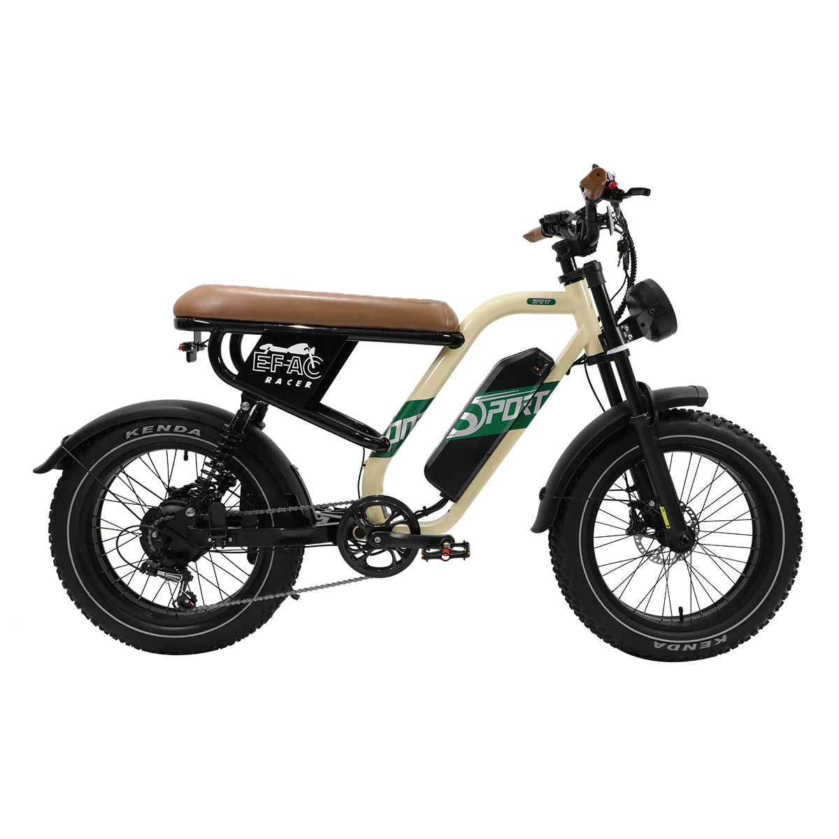 Onesport W66 Moped-Style E-Bike丨Full Suspension丨Dual Seat – ONESPORT