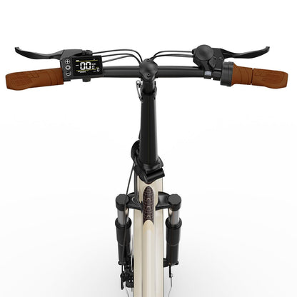 OneSport OT16-2 white e-bike with LCD screen