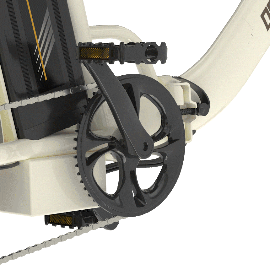 Animation of the motor starting by pedal