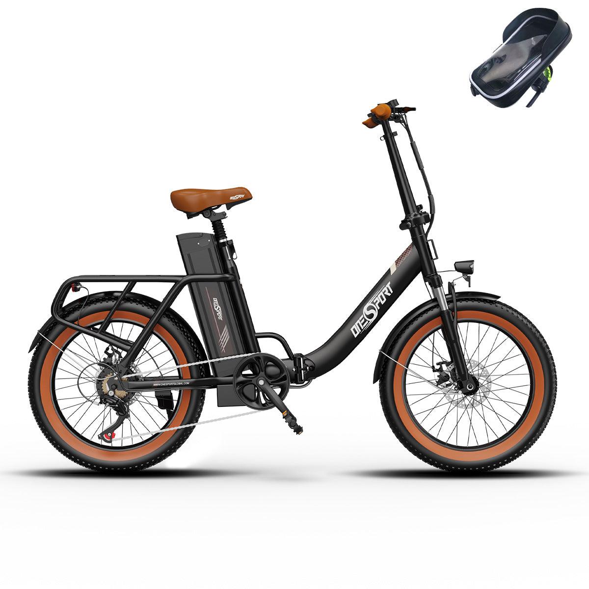 Onesport OT16-2 black and brown e-bike