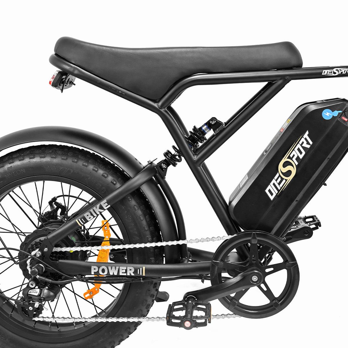 The rear part of e-bike