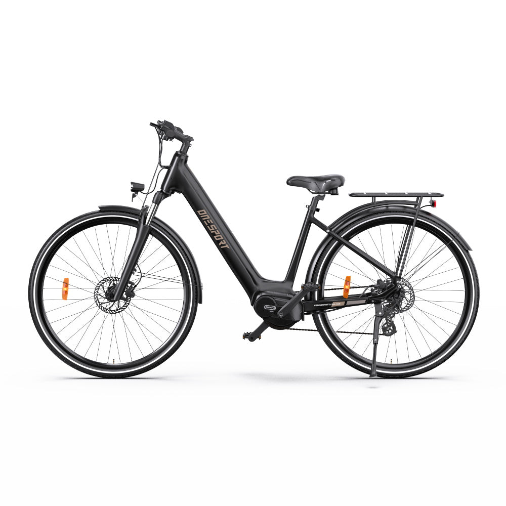 Onesport OT07 24kg lightweight city electric bike with sleek design, integrated battery, and adjustable seat for urban commuting