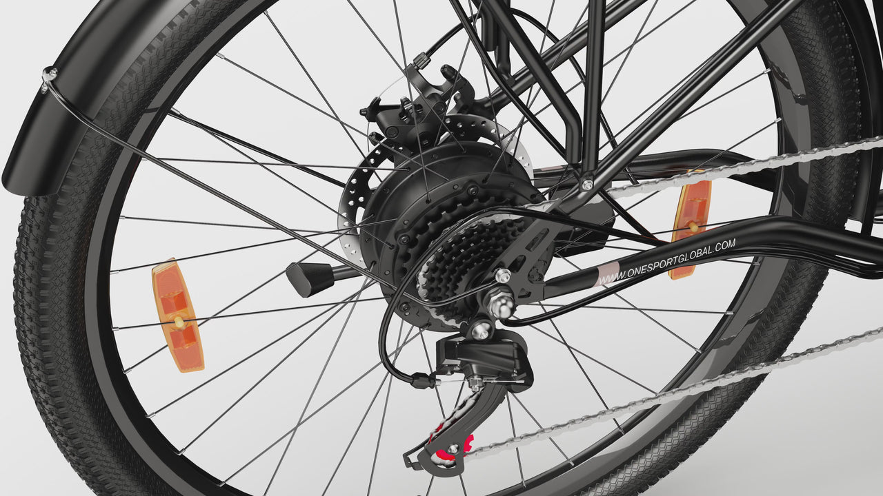 a video about the motor on the e-bike is running